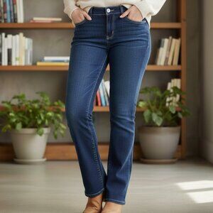 INC International Concepts Dark Blue Boot Cut Jeans Size 12